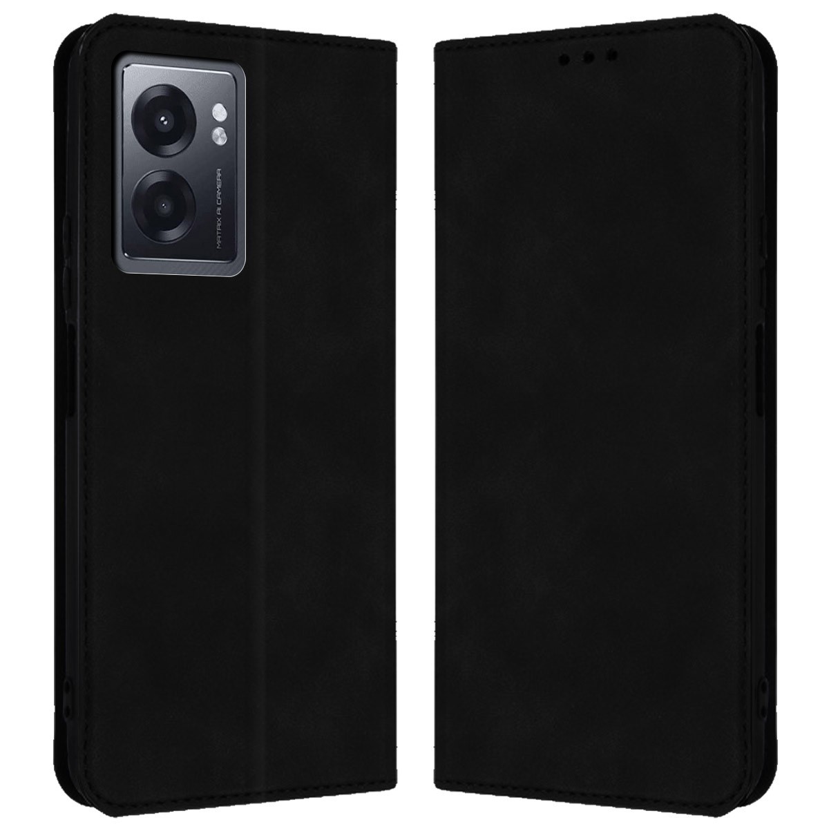 Funda Polipiel con tarjetero para Realme Narzo 50 5G color Negra