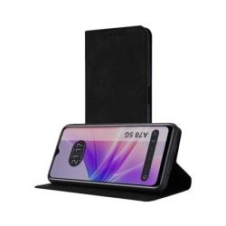 Funda Polipiel con tarjetero para Oppo A78 5G color Negra