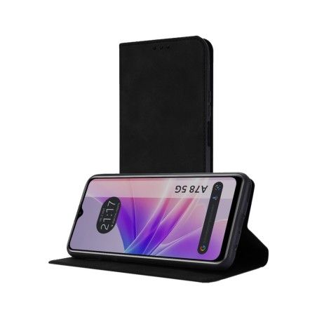 Funda Polipiel con tarjetero para Oppo A78 5G color Negra