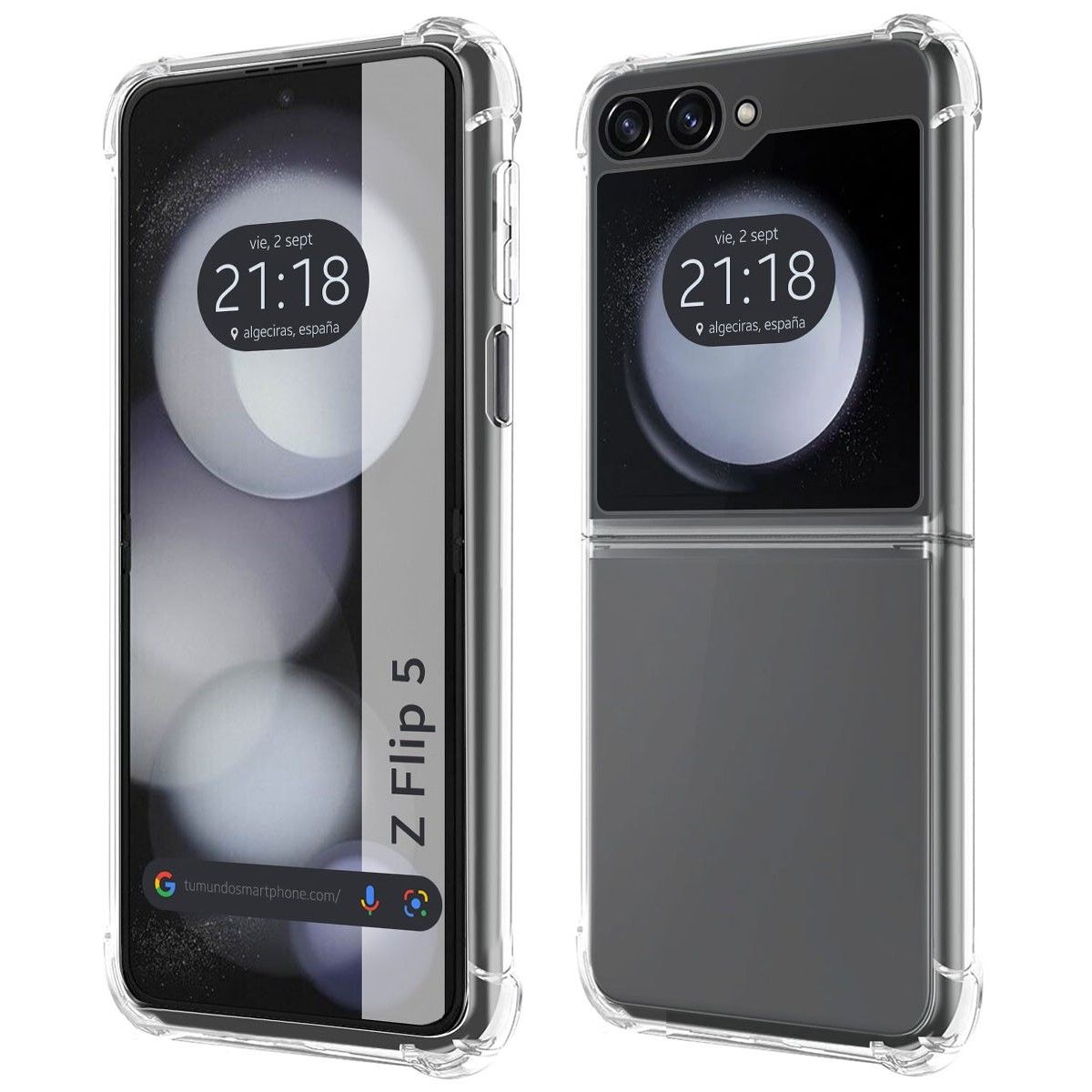 Funda Silicona Antigolpes Transparente para Samsung Galaxy Z Flip 5 5G