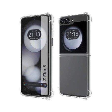 Funda Silicona Antigolpes Transparente para Samsung Galaxy Z Flip 5 5G