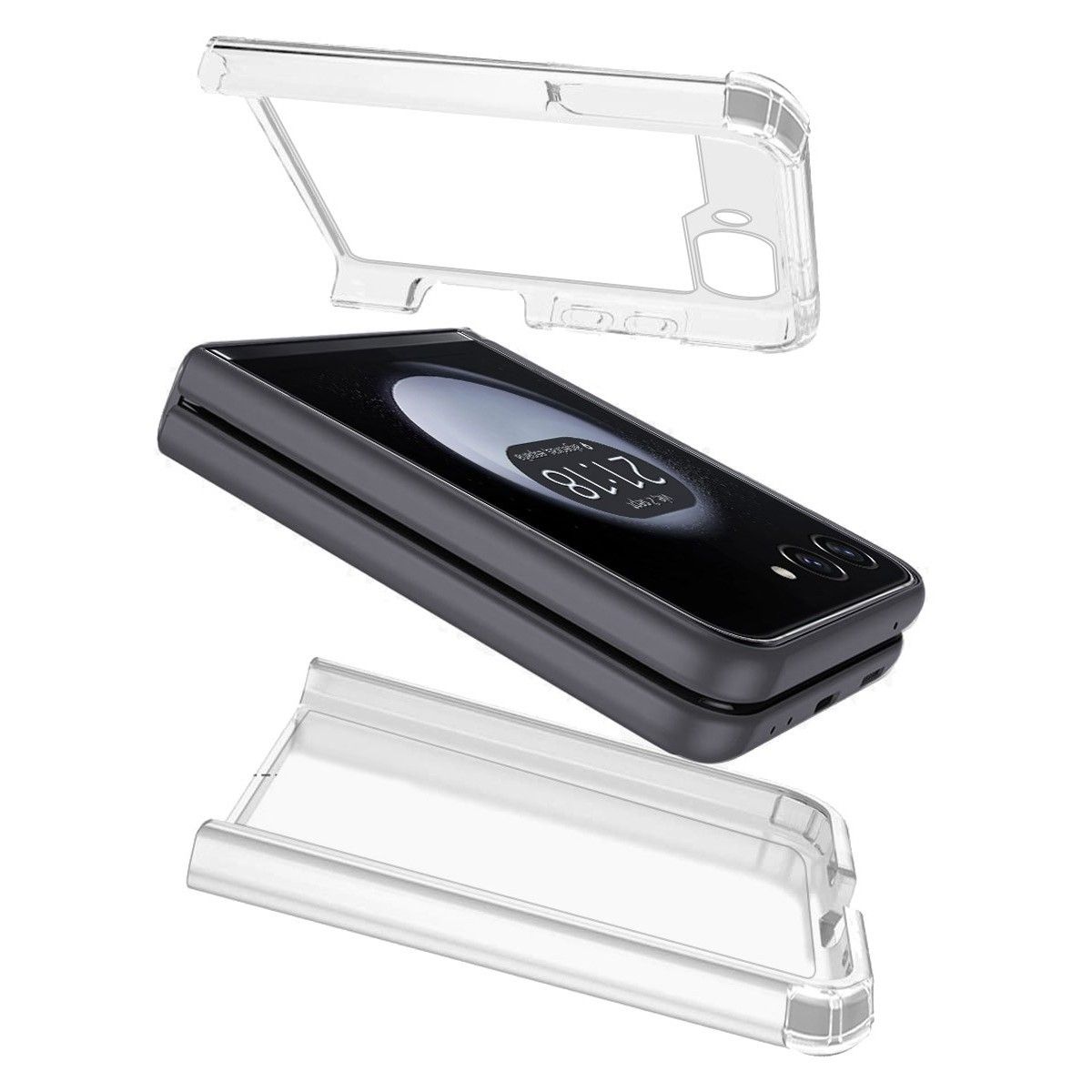 Funda Silicona Antigolpes Transparente para Samsung Galaxy Z Flip 5 5G