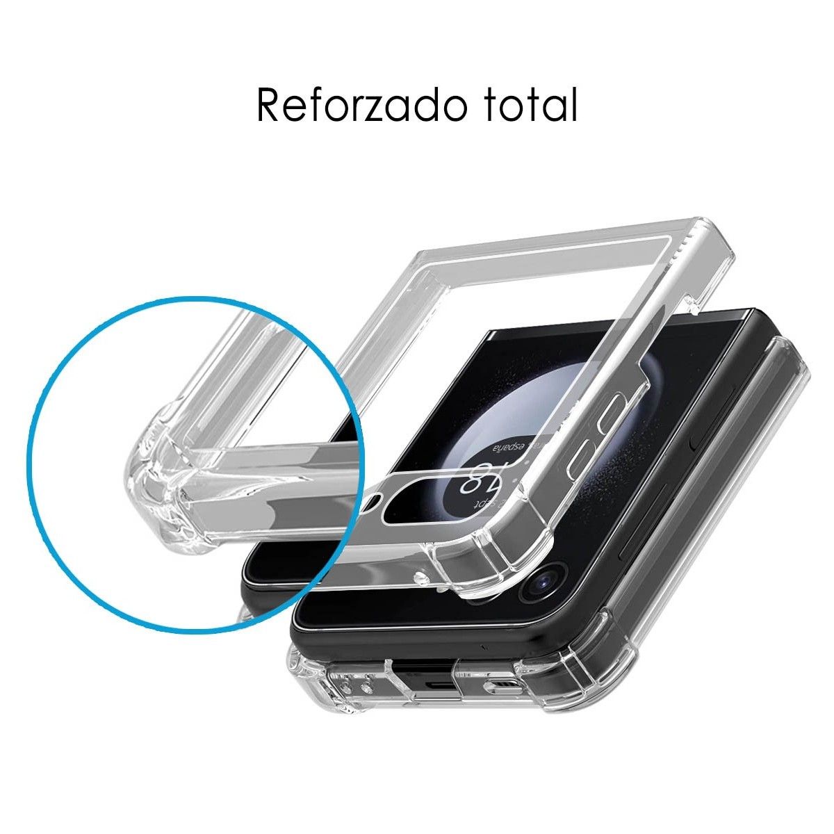 Funda Silicona Antigolpes Transparente para Samsung Galaxy Z Flip 5 5G