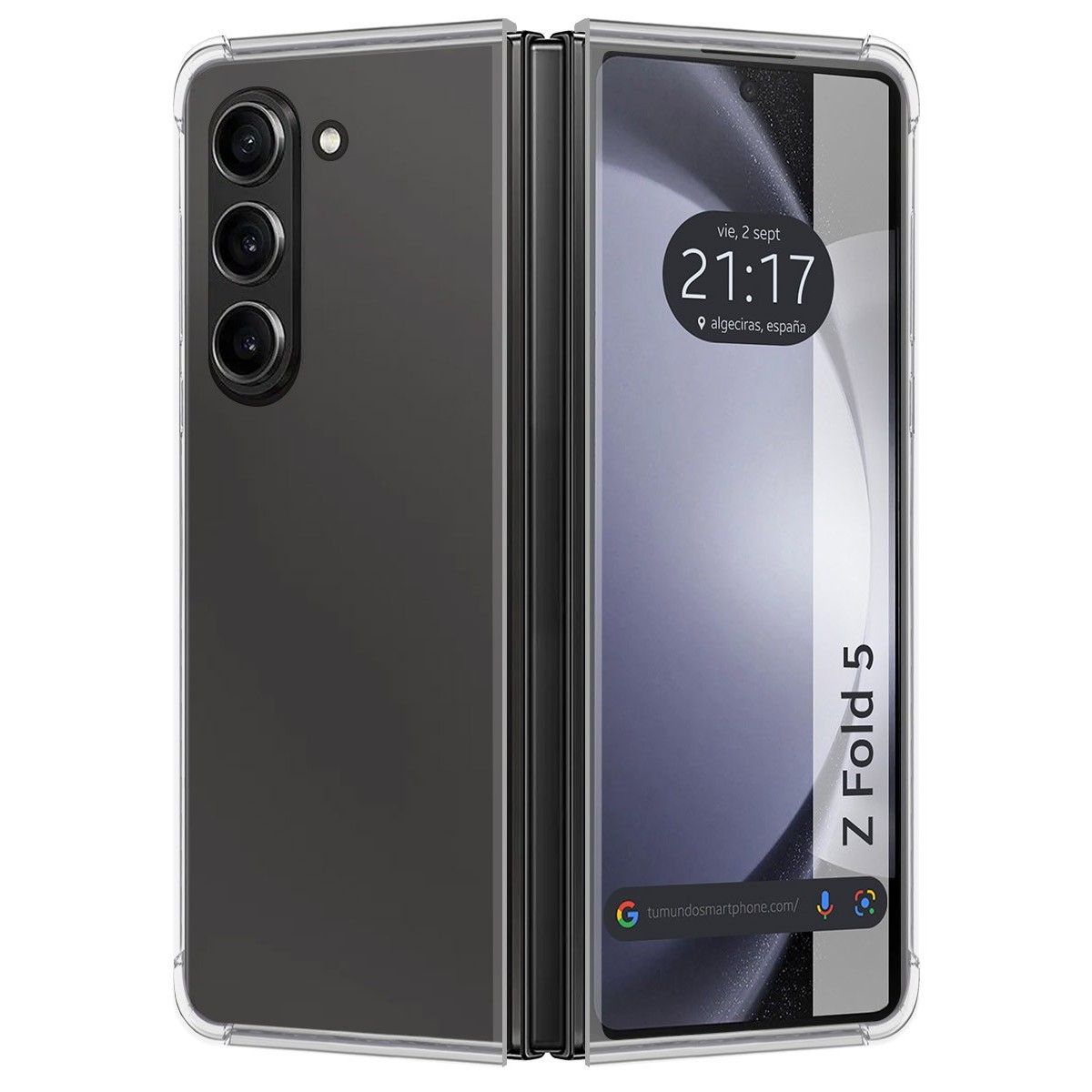 Funda Silicona Antigolpes Transparente para Samsung Galaxy Z Fold 5 5G