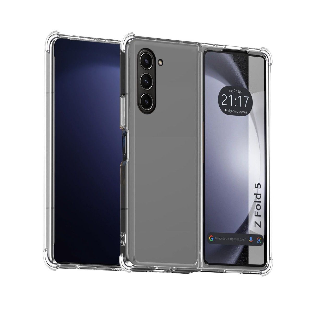 Funda Silicona Antigolpes Transparente para Samsung Galaxy Z Fold 5 5G