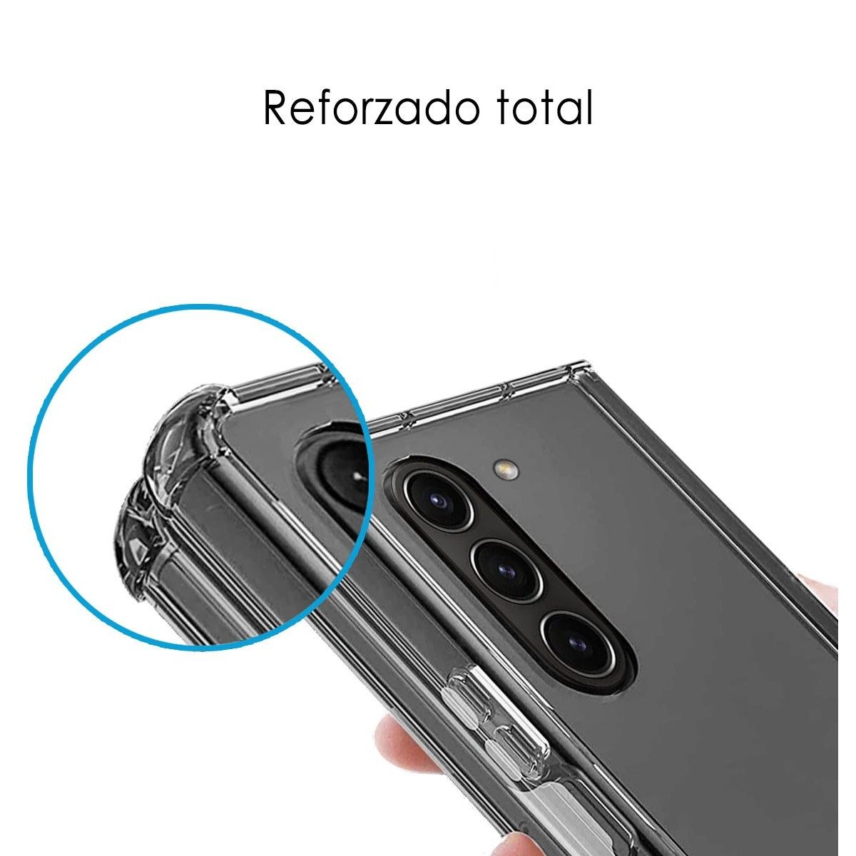 Funda Silicona Antigolpes Transparente para Samsung Galaxy Z Fold 5 5G