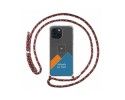 Personaliza tu Funda Colgante Transparente compatible con Iphone 15 (6.1) con Cordon Rosa / Dorado Dibujo