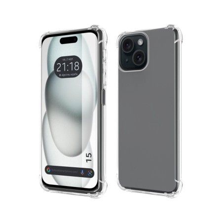 Funda Silicona Antigolpes Transparente compatible con Iphone 15 (6.1)
