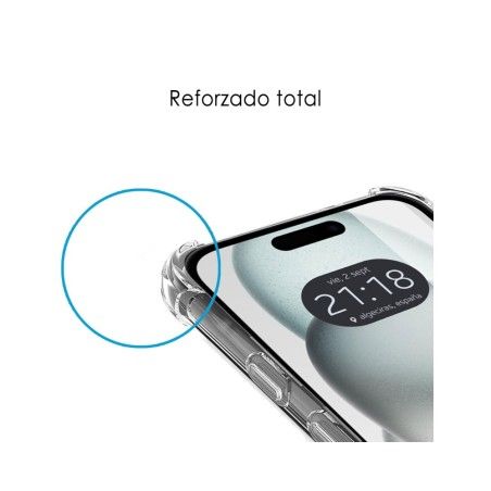 Funda Silicona Antigolpes Transparente compatible con Iphone 15 (6.1)