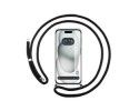 Funda Colgante Transparente compatible con Iphone 15 (6.1) con Cordon Negro