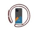 Personaliza tu Funda Colgante Transparente compatible con IPhone 15 Plus (6.7) con Cordon Rosa / Dorado Dibujo