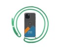 Personaliza tu Funda Colgante Transparente compatible con IPhone 15 Plus (6.7) con Cordon Verde Agua Dibujo
