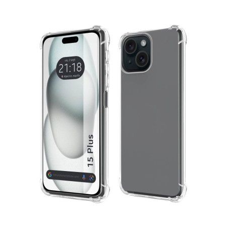 Funda Silicona Antigolpes Transparente compatible con IPhone 15 Plus (6.7)