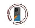 Personaliza tu Funda Colgante Transparente compatible con IPhone 15 Pro (6.1) con Cordon Rosa / Dorado Dibujo