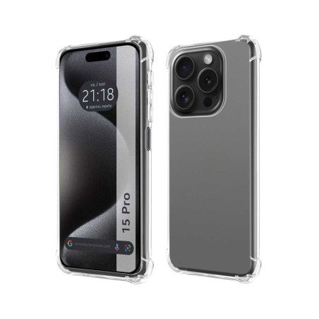 Funda Silicona Antigolpes Transparente compatible con IPhone 15 Pro (6.1)