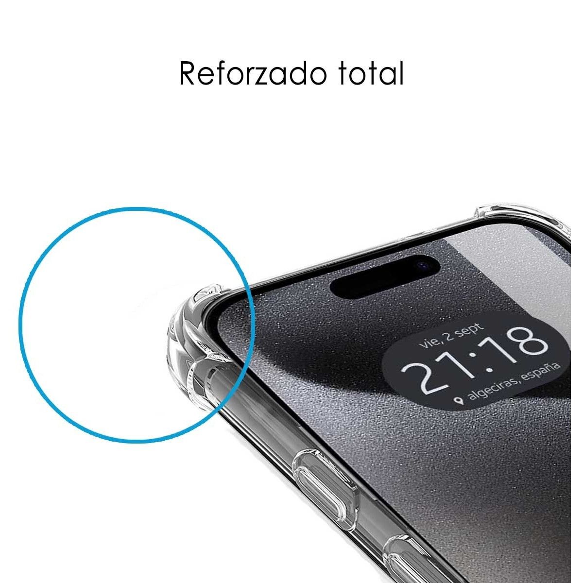 Funda Silicona Antigolpes Transparente compatible con IPhone 15 Pro (6.1)