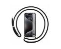 Funda Colgante Transparente compatible con Iphone 15 Pro (6.1) con Cordon Negro