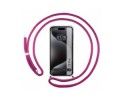 Funda Colgante Transparente compatible con Iphone 15 Pro (6.1) con Cordon Rosa Fucsia