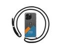 Personaliza tu Funda Colgante Transparente compatible con IPhone 15 Pro Max (6.7) con Cordon Negro Dibujo