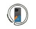 Personaliza tu Funda Colgante Transparente compatible con IPhone 15 Pro Max (6.7) con Cordon Verde / Dorado Dibujo