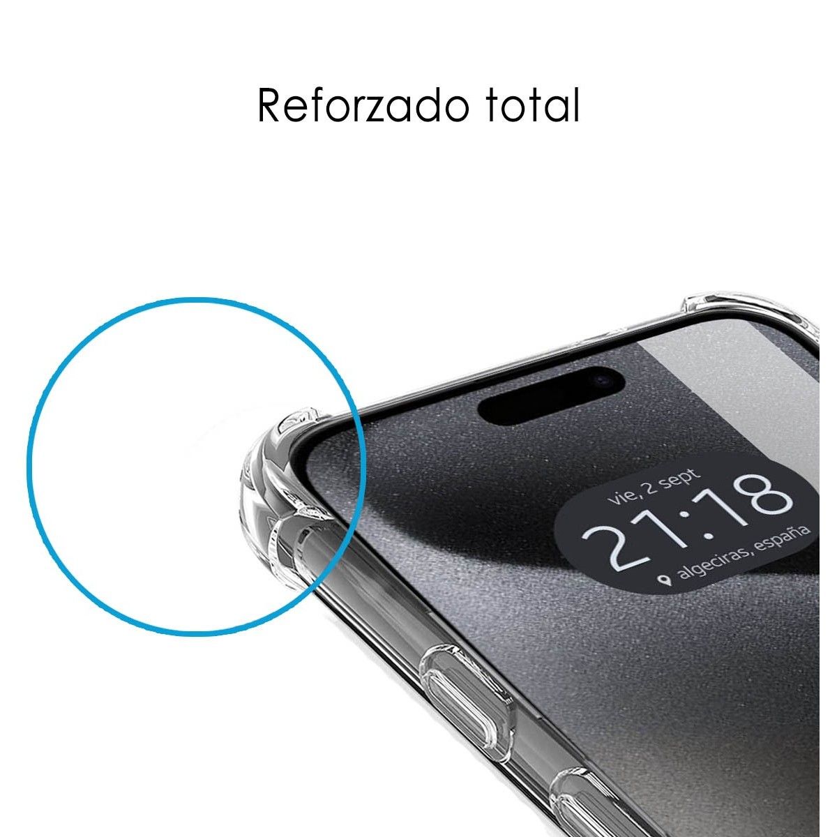 Funda Silicona Antigolpes Transparente compatible con IPhone 15 Pro Max (6.7)