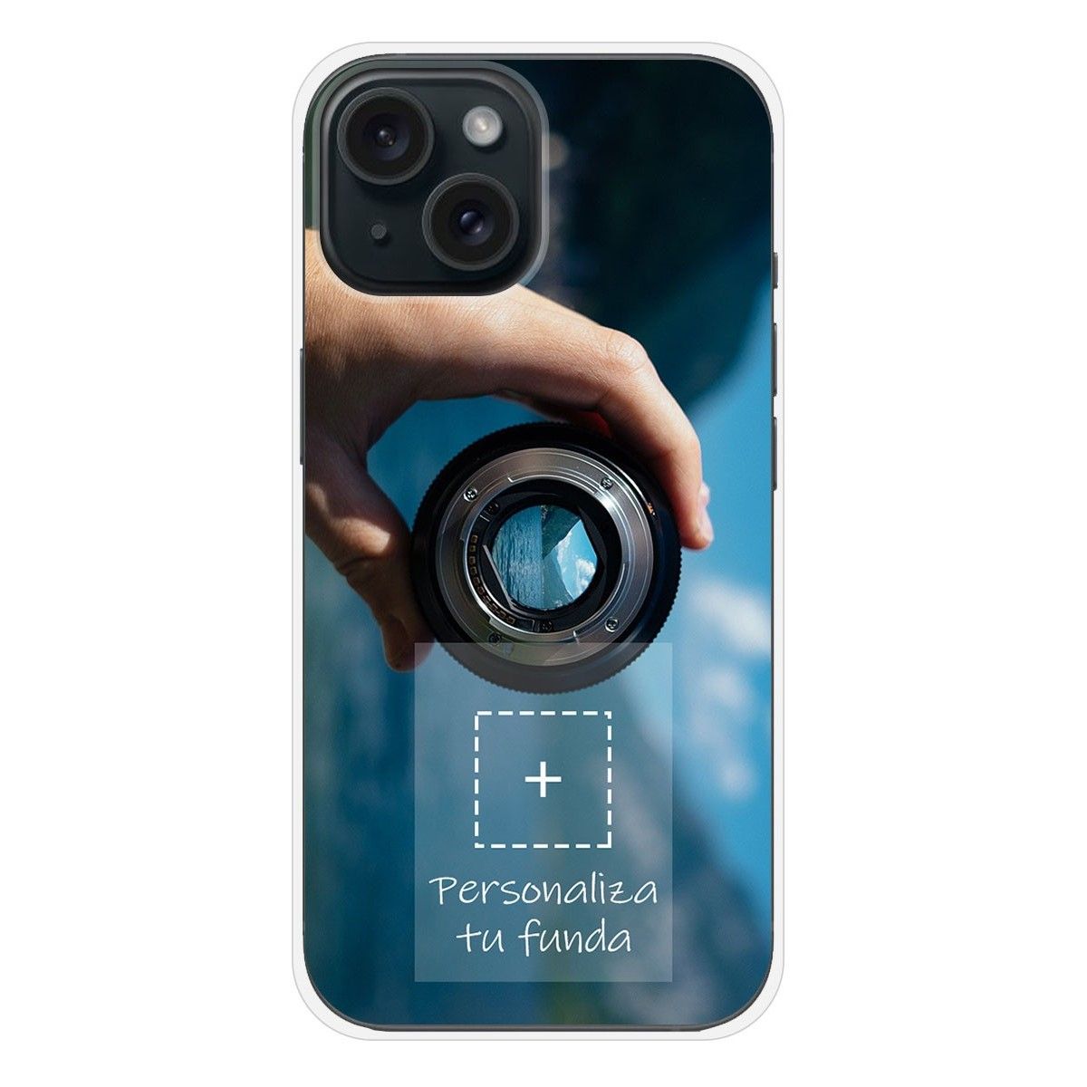 Personaliza tu Funda Silicona Gel Tpu Transparente con tu Fotografia compatible con Iphone 15 (6.1) Dibujo