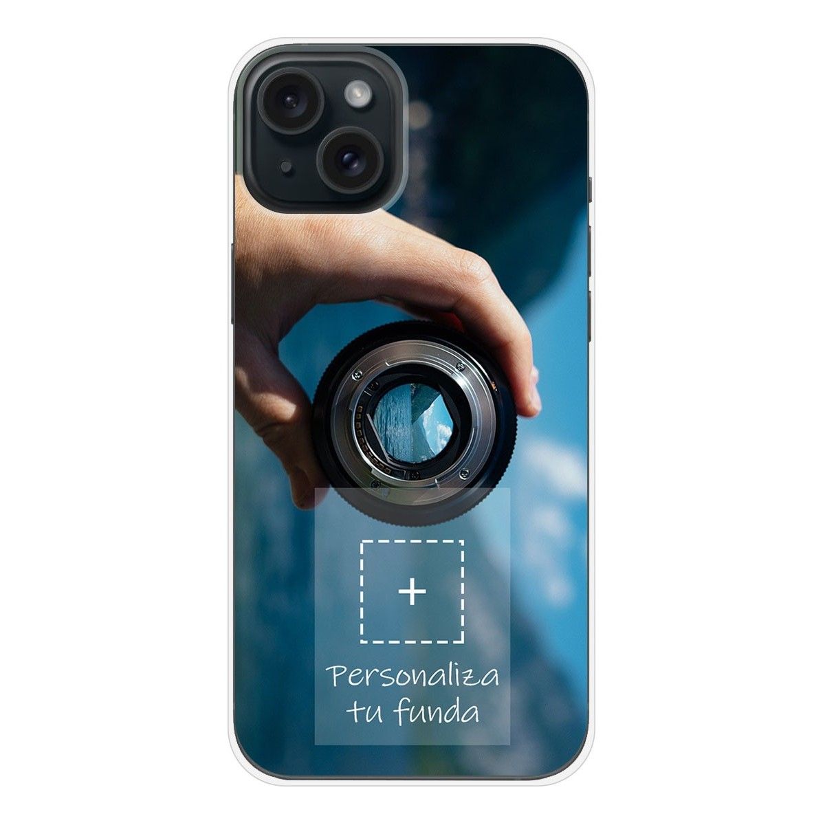 Personaliza tu Funda Silicona Gel Tpu Transparente con tu Fotografia compatible con Iphone 15 Plus (6.7) Dibujo