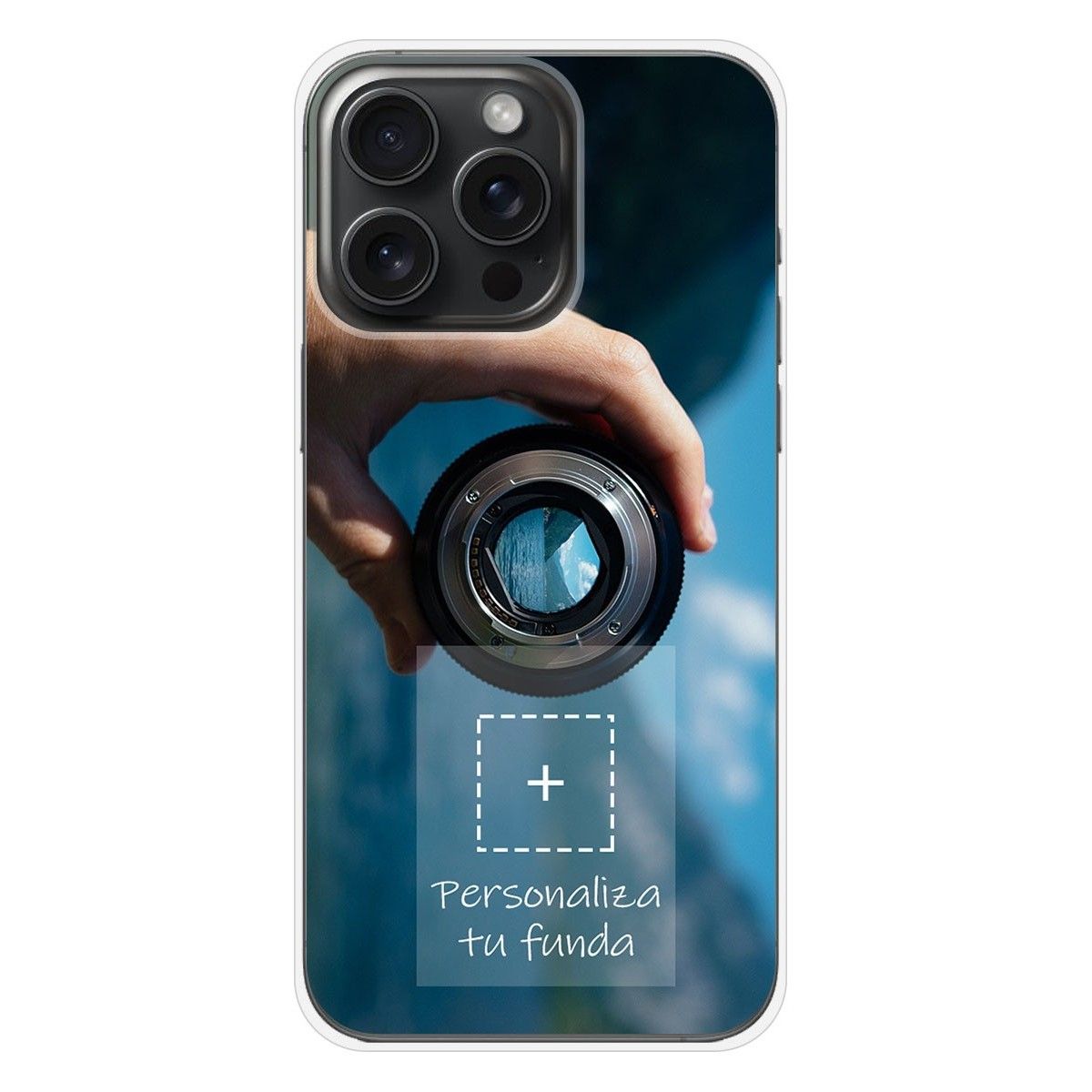 Personaliza tu Funda Silicona Gel Tpu Transparente con tu Fotografia compatible con Iphone 15 Pro Max (6.7) Dibujo