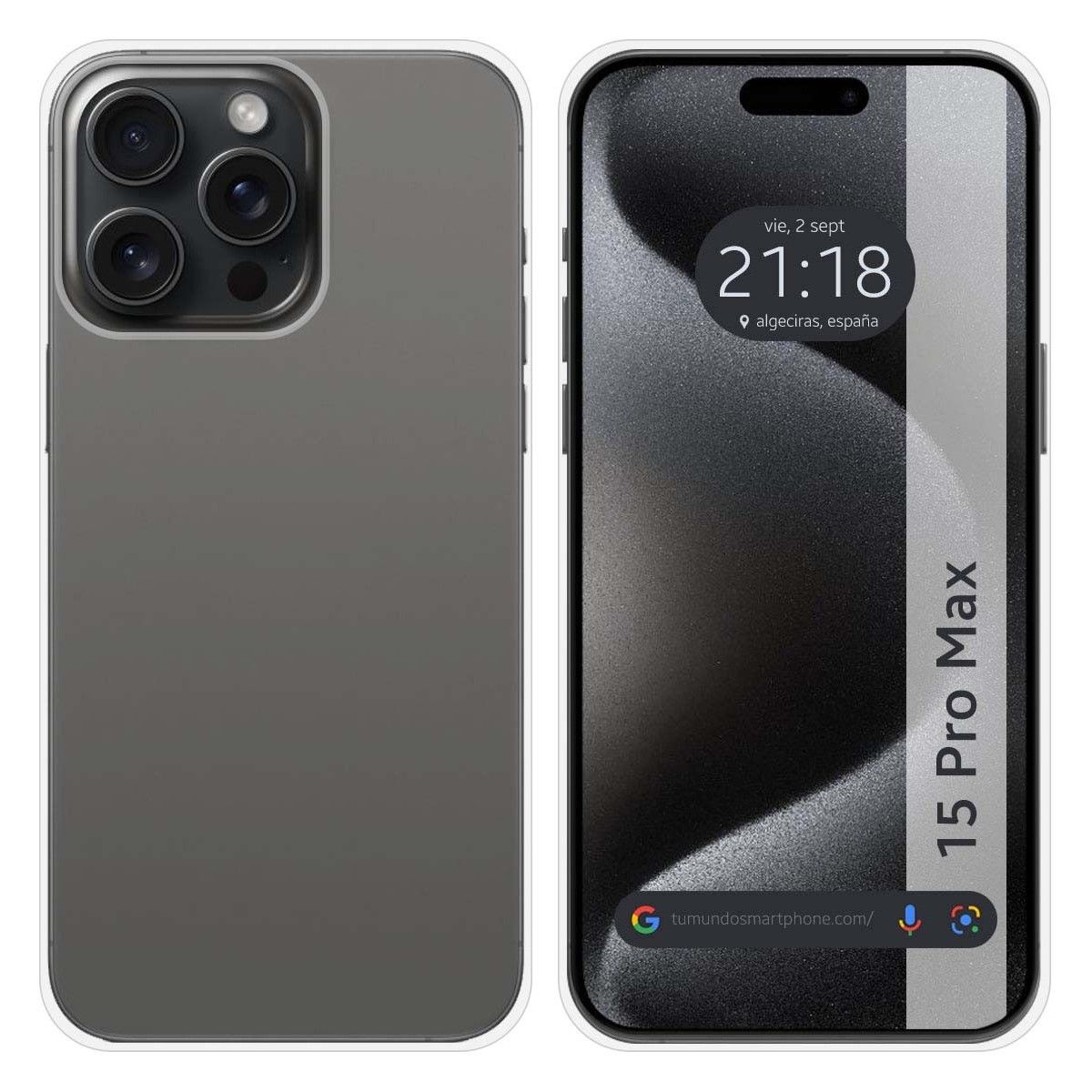 Funda Silicona Gel TPU Transparente compatible con Iphone 15 Pro Max (6.7)