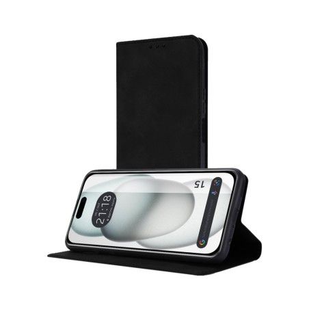 Funda Polipiel con tarjetero compatible con Iphone 15 (6.1) color Negra