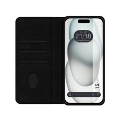 Funda Polipiel con tarjetero compatible con Iphone 15 (6.1) color Negra 2