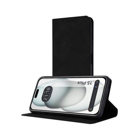 Funda Polipiel con tarjetero compatible con Iphone 15 Plus (6.7) color Negra