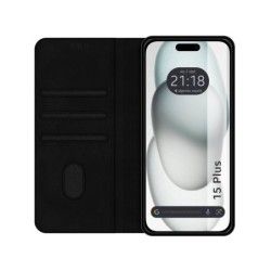 Funda Polipiel con tarjetero compatible con Iphone 15 Plus (6.7) color Negra 2