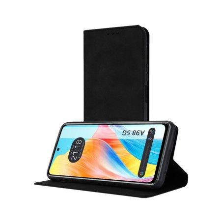 Funda Polipiel con tarjetero para Oppo A98 5G color Negra
