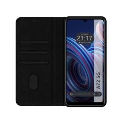 Funda Polipiel con tarjetero para ZTE Blade A72 5G color Negra 2