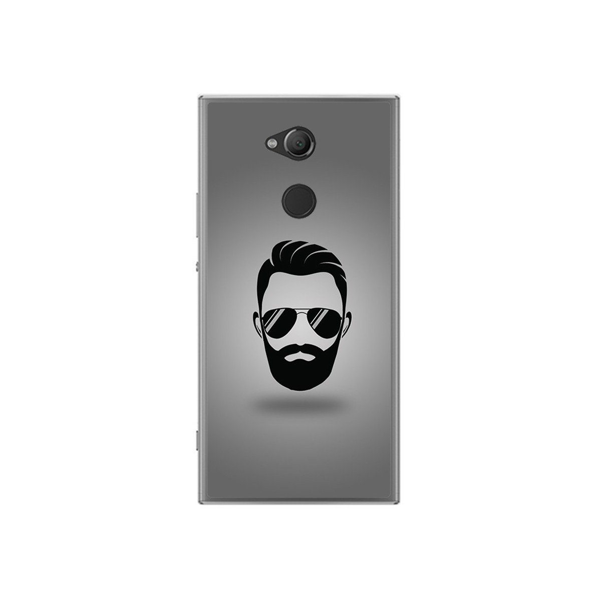 Funda Gel Tpu para Sony Xperia XA2 Diseño Barba Dibujos