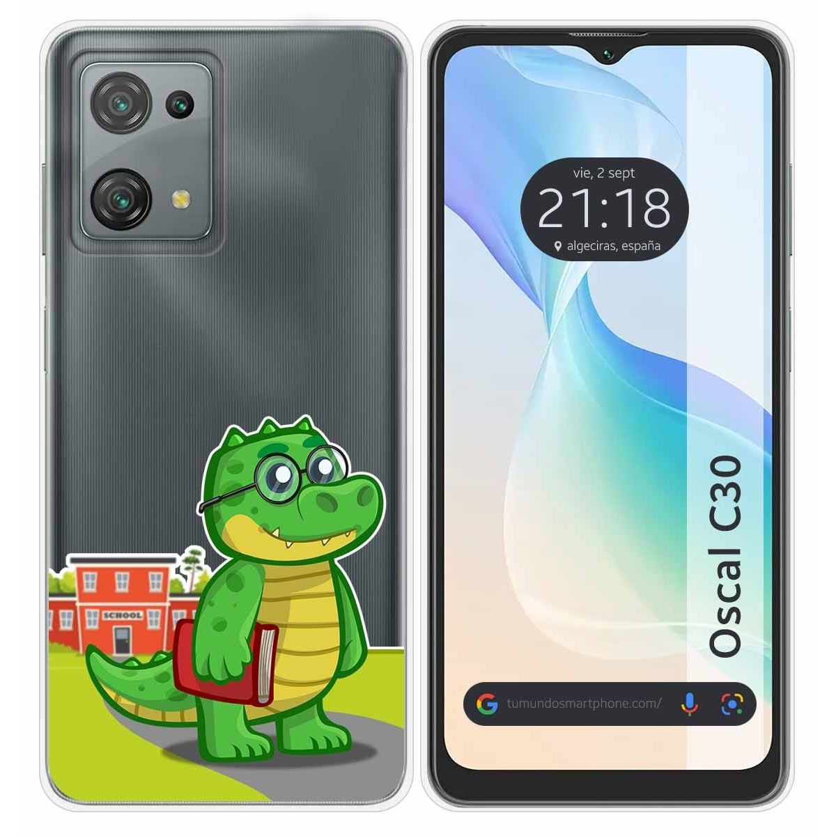 Funda Silicona Transparente para Blackview Oscal C30 / C30 Pro diseño Coco Dibujos