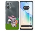 Funda Silicona Transparente para Blackview Oscal C30 / C30 Pro diseño Conejo Dibujos