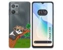 Funda Silicona Transparente para Blackview Oscal C30 / C30 Pro diseño Panda Dibujos