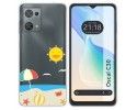 Funda Silicona Transparente para Blackview Oscal C30 / C30 Pro diseño Playa Dibujos