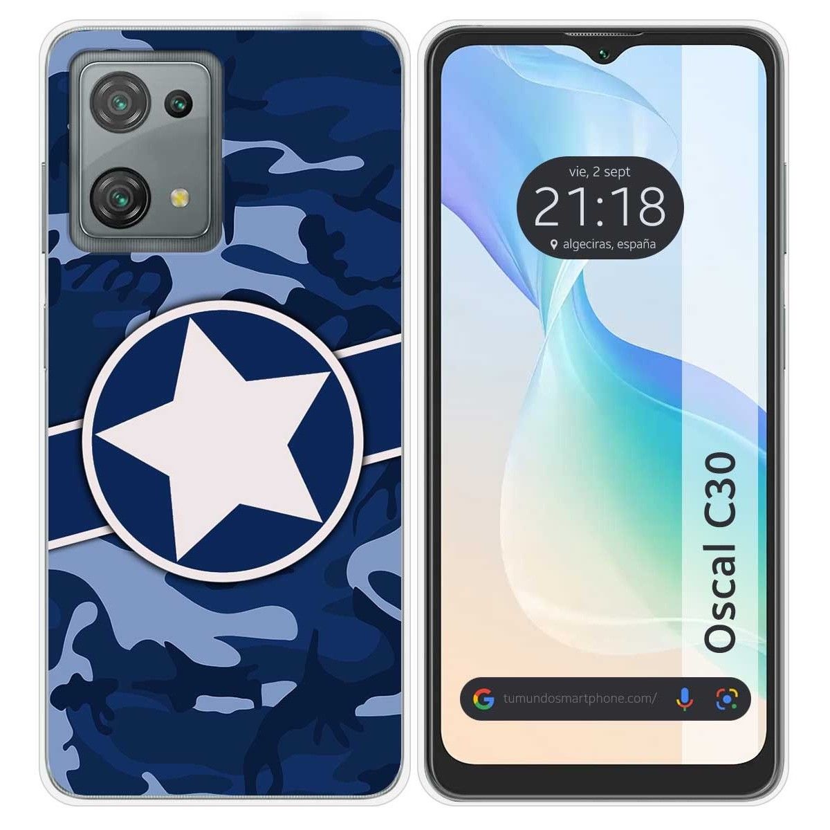 Funda Silicona para Blackview Oscal C30 / C30 Pro diseño Camuflaje 03 Dibujos