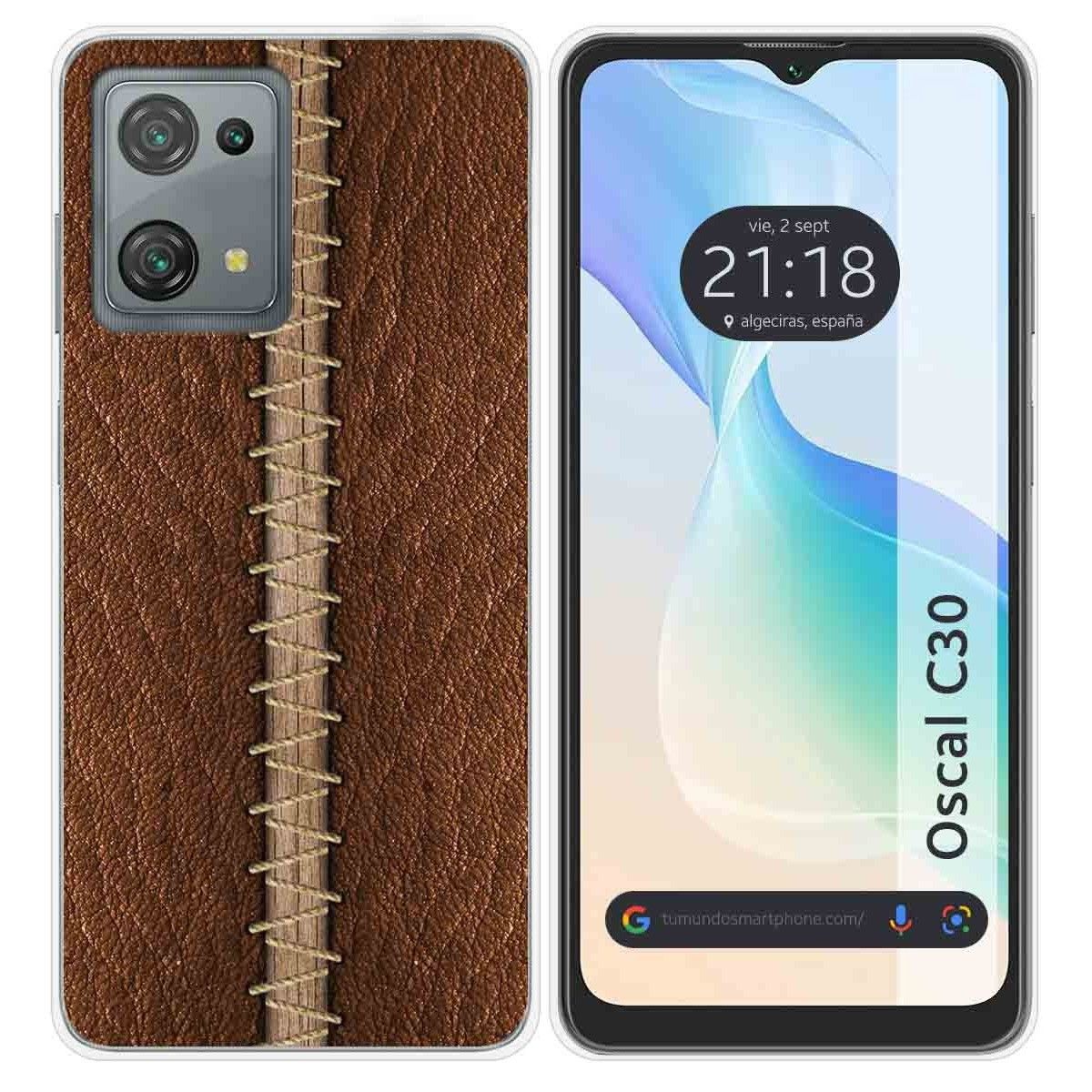Funda Silicona para Blackview Oscal C30 / C30 Pro diseño Cuero 01 Dibujos