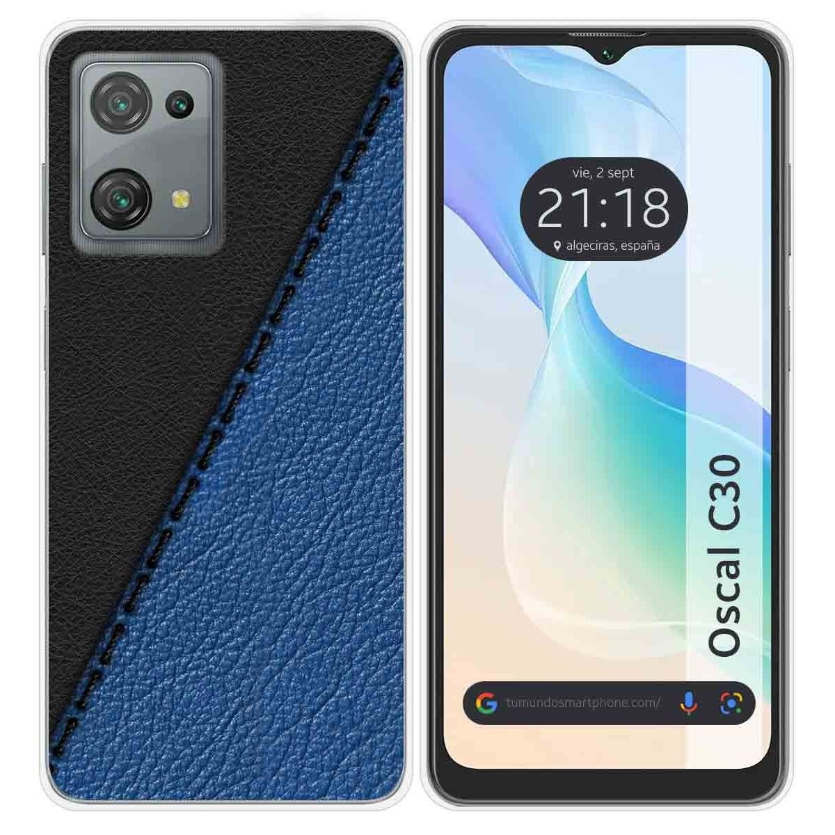 Funda Silicona para Blackview Oscal C30 / C30 Pro diseño Cuero 02 Dibujos