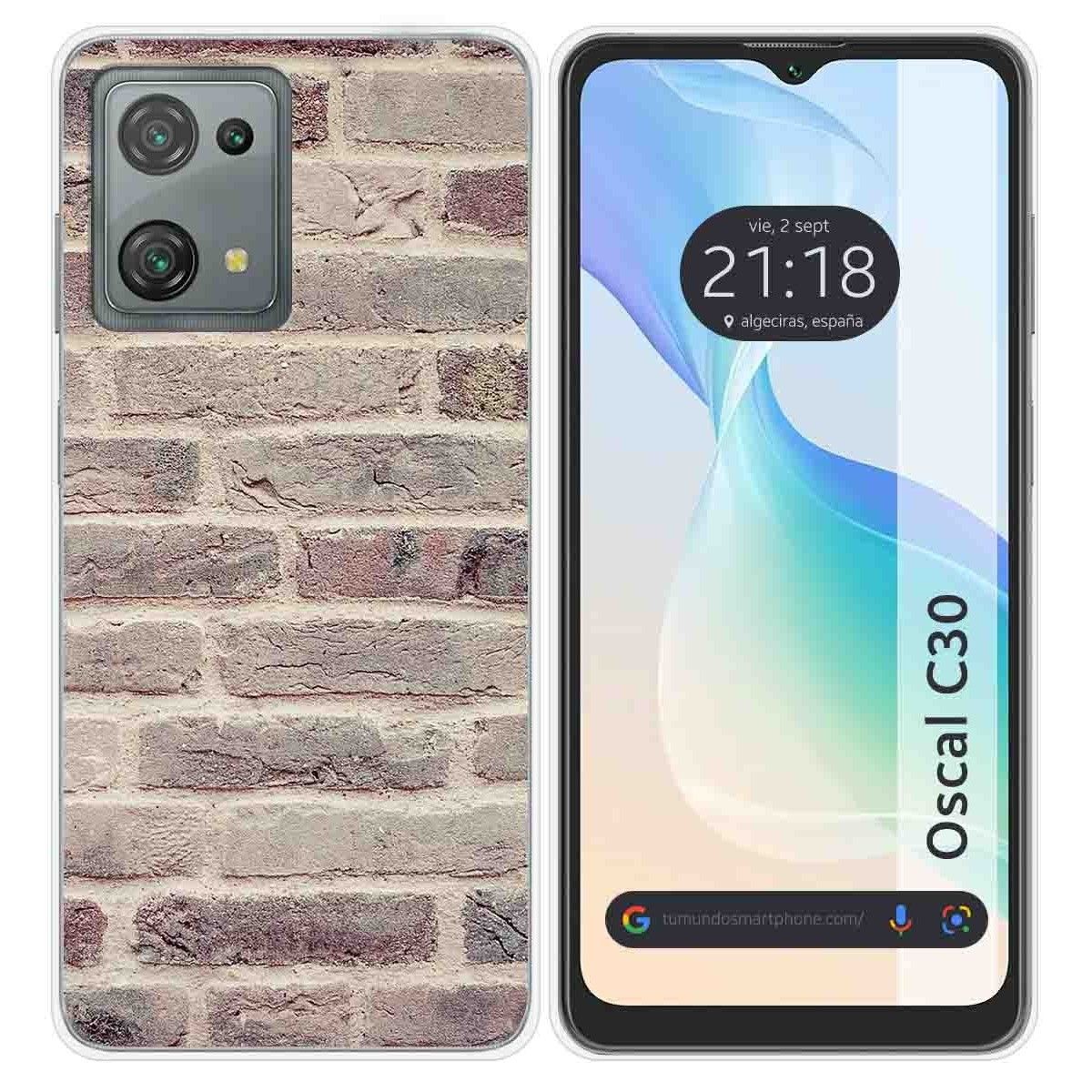 Funda Silicona para Blackview Oscal C30 / C30 Pro diseño Ladrillo 01 Dibujos