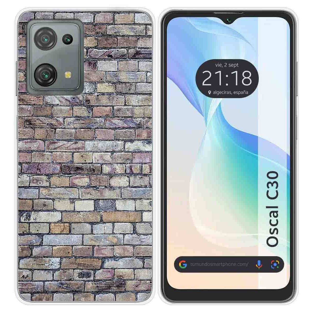 Funda Silicona para Blackview Oscal C30 / C30 Pro diseño Ladrillo 02 Dibujos