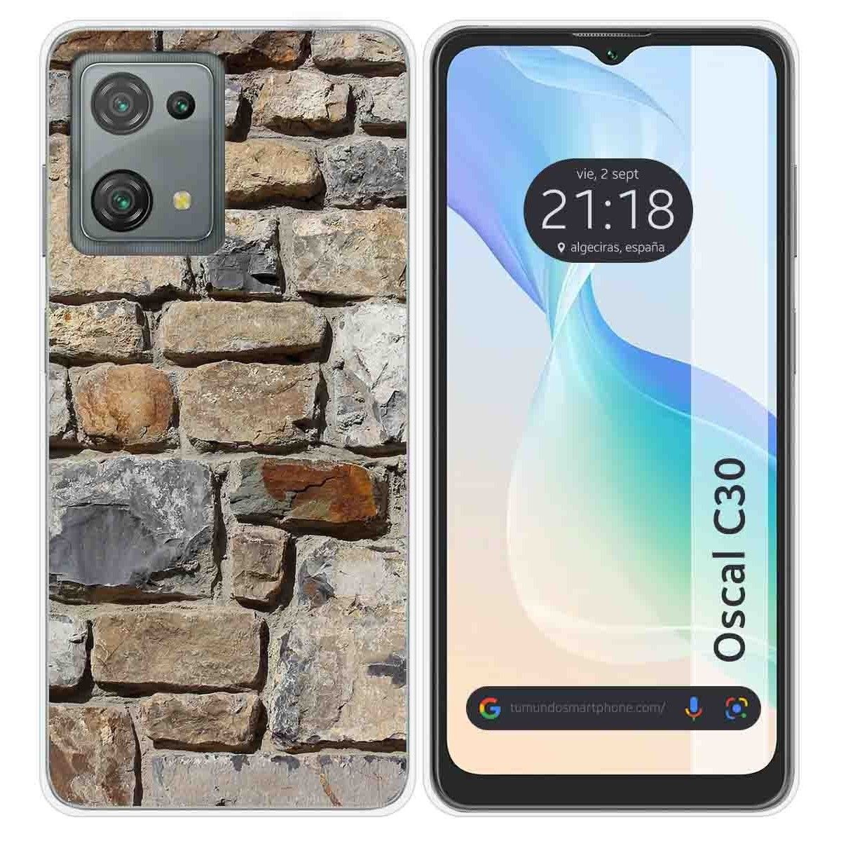 Funda Silicona para Blackview Oscal C30 / C30 Pro diseño Ladrillo 03 Dibujos