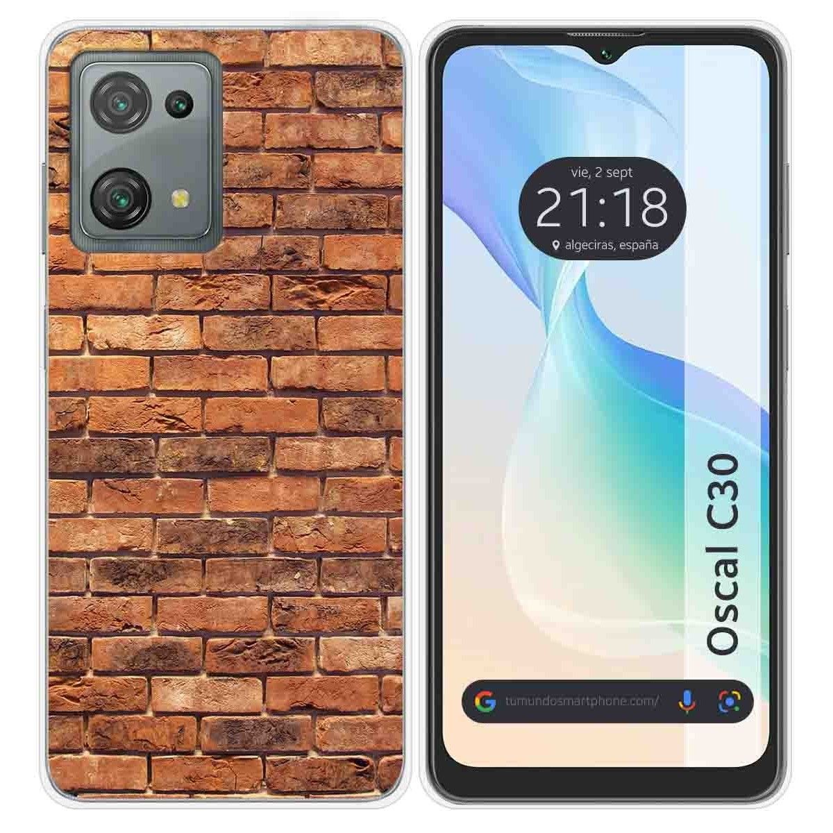 Funda Silicona para Blackview Oscal C30 / C30 Pro diseño Ladrillo 04 Dibujos