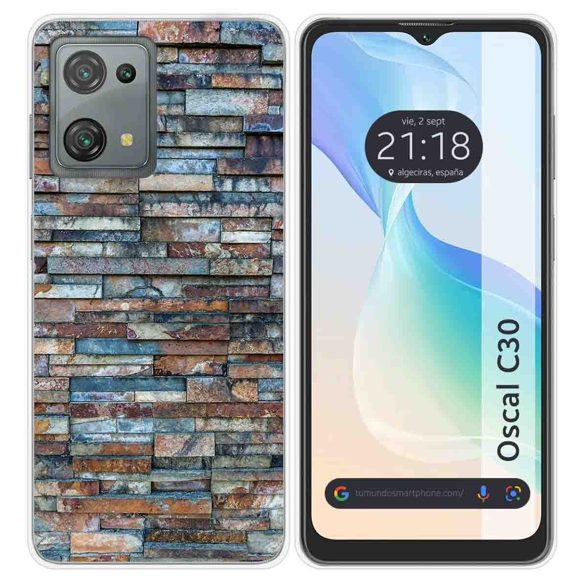 Funda Silicona para Blackview Oscal C30 / C30 Pro diseño Ladrillo 05 Dibujos