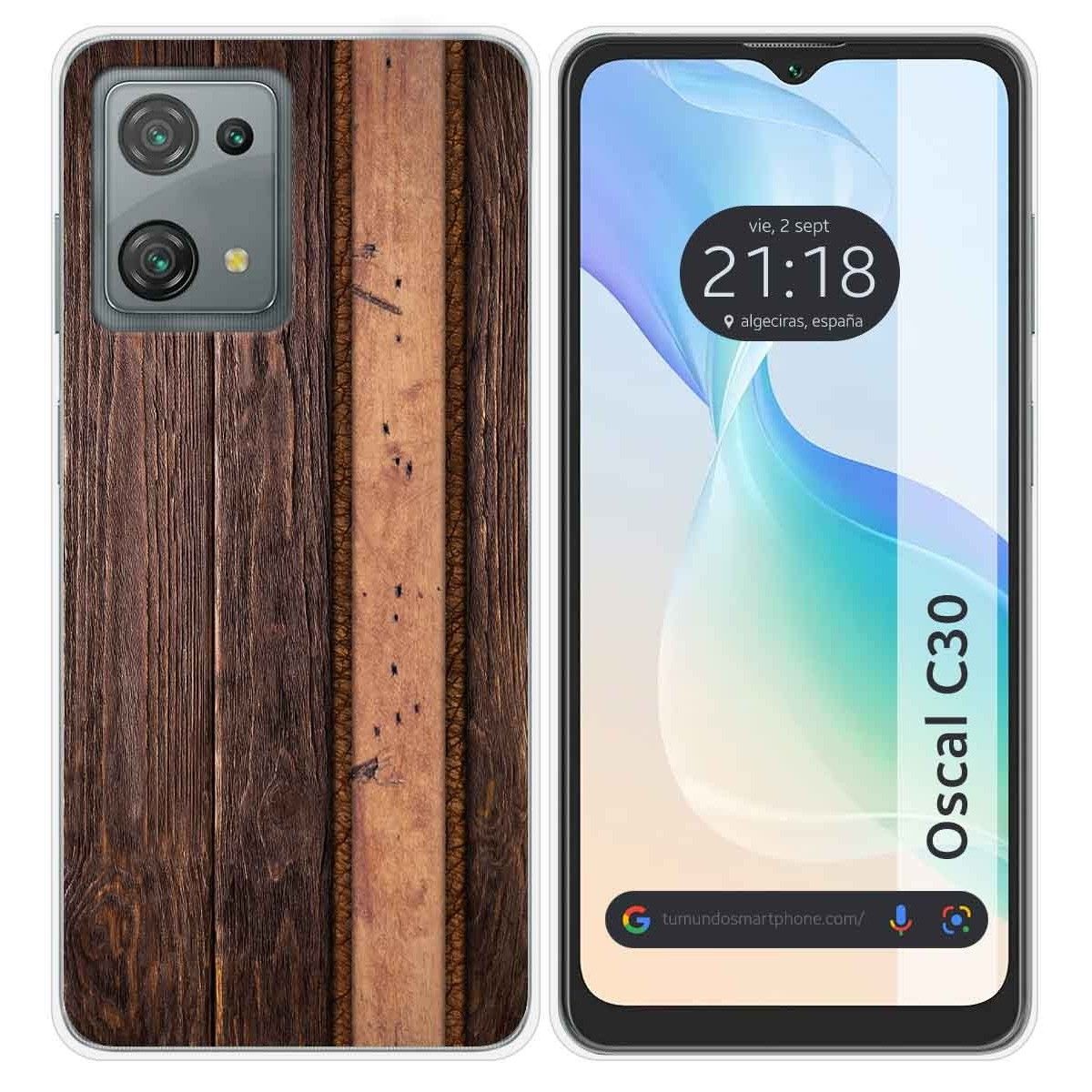 Funda Silicona para Blackview Oscal C30 / C30 Pro diseño Madera 05 Dibujos