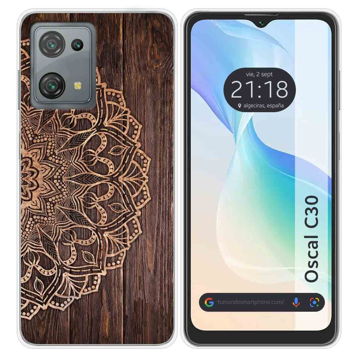 Funda Silicona para Blackview Oscal C30 / C30 Pro diseño Madera 06 Dibujos